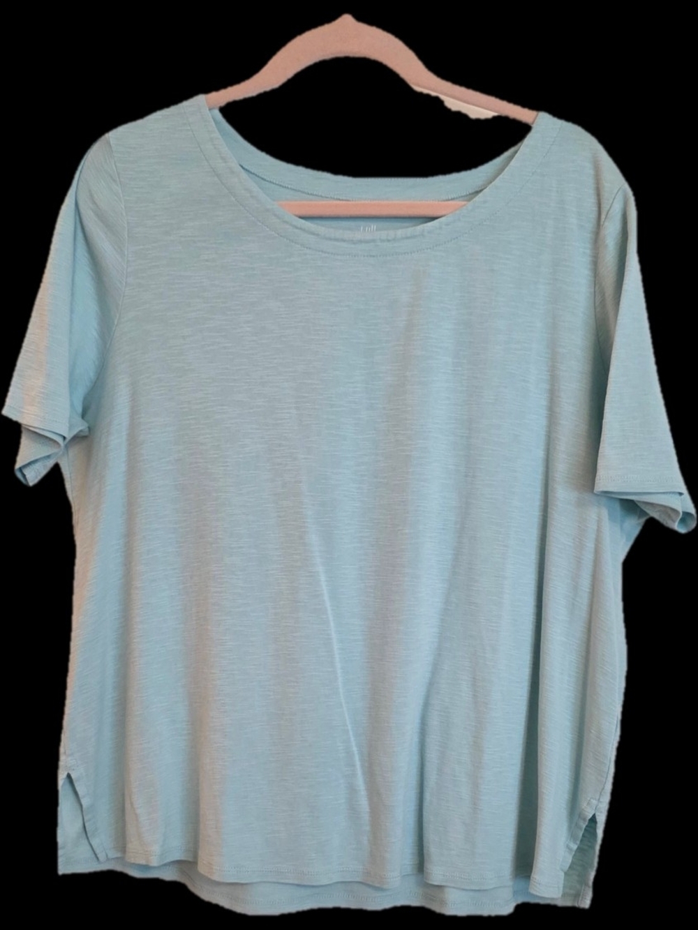 J. Jill Light Blue Short Sleeve Crewneck Tee
